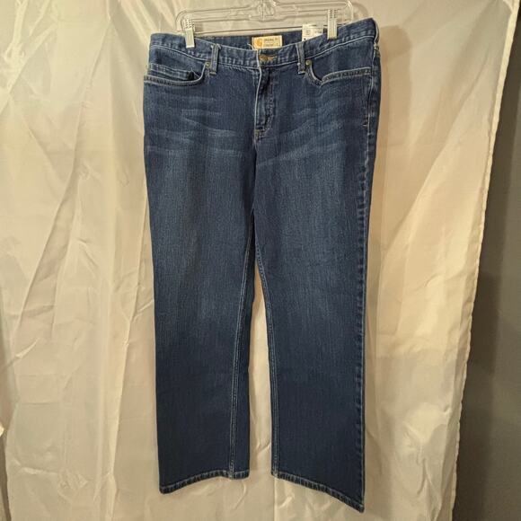 Carhartt Original Fit Straight Leg Jeans Women’s Size 14 Short Blue Denim - Picture 1 of 3